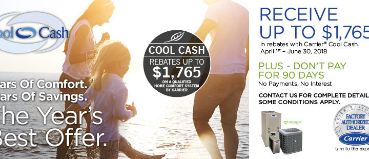 Spring 2018 Cool Cash Carrier Rebate Program At Econoair Richmond 