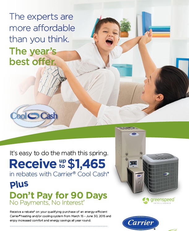 Carrier Cool Cash Rebate Limited Time Offer At Econoair Econoair 